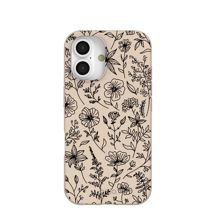 Seashell Wild Flower iPhone 16 Case