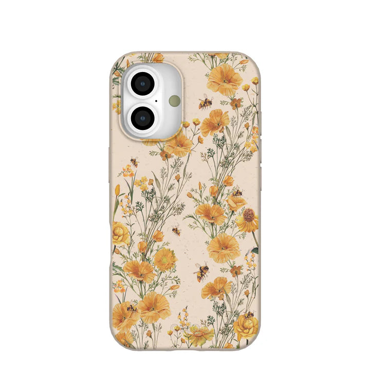 Seashell Vintage Bee iPhone 16 Case